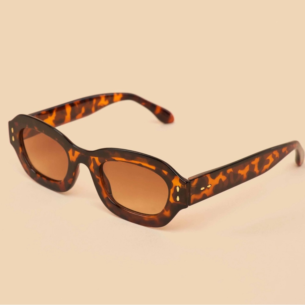 Powder UK Limited Edition Honey tortoise sunglasses in bold print hard case-NWT